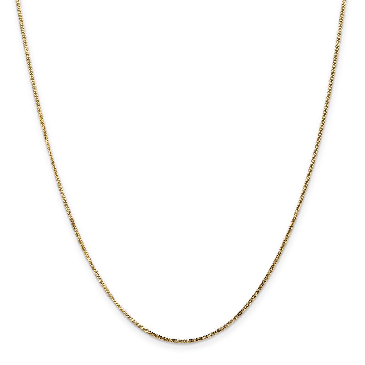 Unisex Gold Classics(tm) 1.3mm. 14k Gold Curb Chain Necklace
