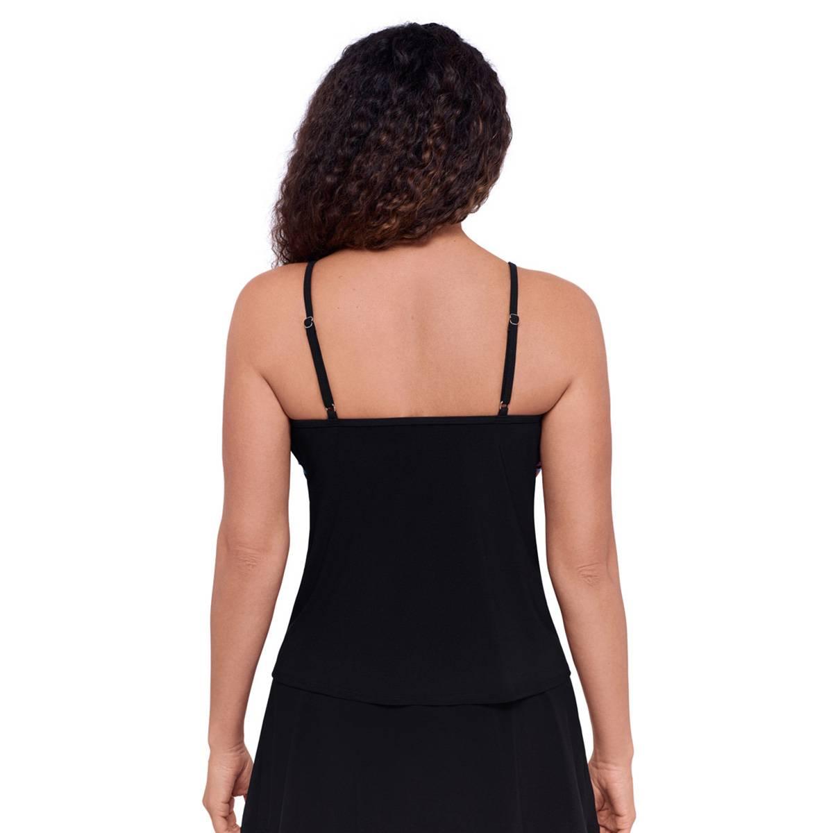 Womens American Beach Jungle Parade Hanky Hem Tankini Swim Top