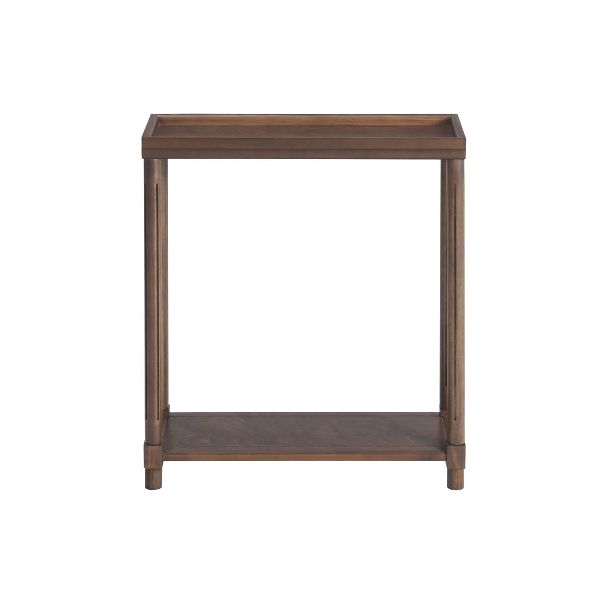 New Ridge Home Goods Harrison Side End Tables w/ Shelf - Chestnut