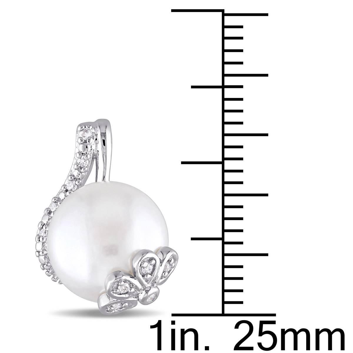Gemstone Classics™ Pearl & Diamond Swirl Earrings