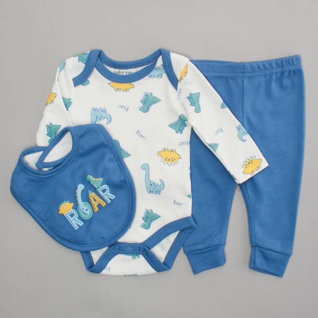Baby Boy (NB-9M) baby views® 3pc. Dino Roar Bodysuit Set