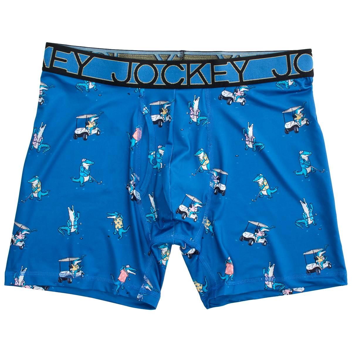 Mens Jockey(R) Golfing Crocodiles Hanging Boxer Briefs - Blue