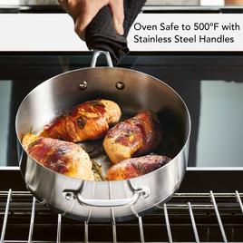KitchenAid® Stainless Steel 3-Ply Base 4.5qt. Sauté Pan