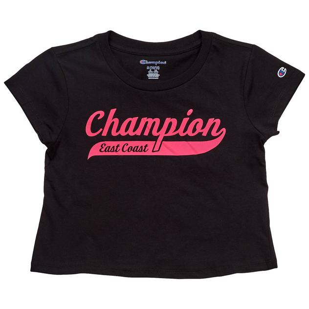 Girls (7-16) Champion® Short Sleeve Baby Tee - Black