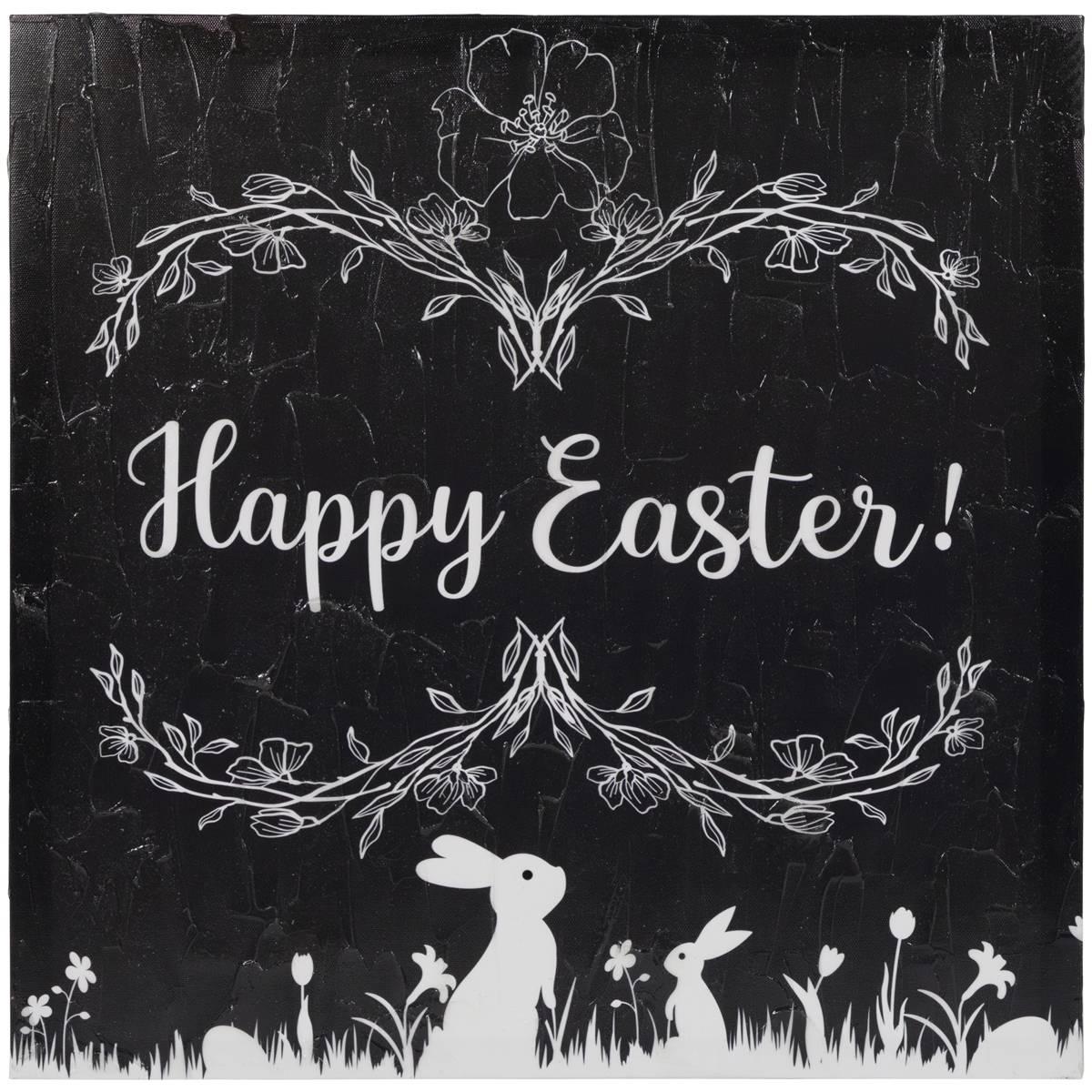 Northlight Seasonal Happy Easter Bunnies Canvas Wall Art