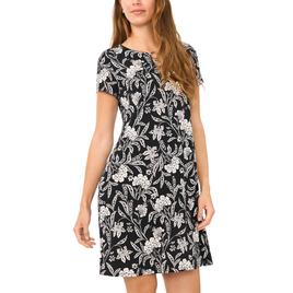Womens MSK Short Sleeve Print Ity Three Ring Dress