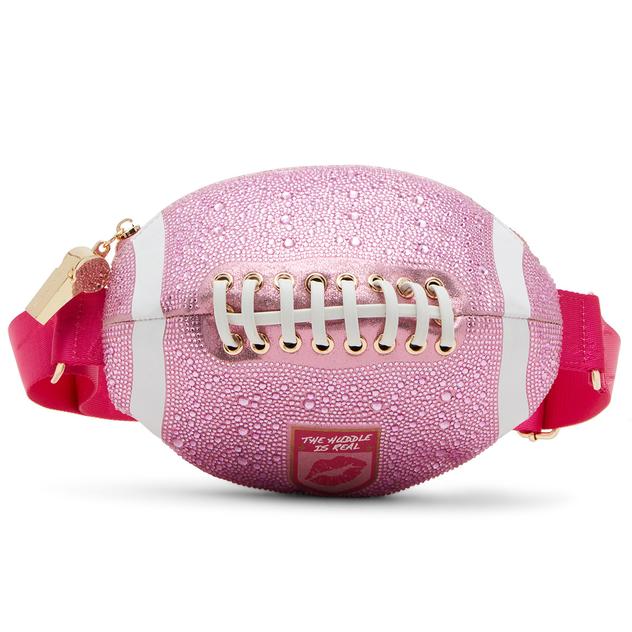 Betsey Johnson Tackle Me Football-Shaped Rhinestone Sling Bag
