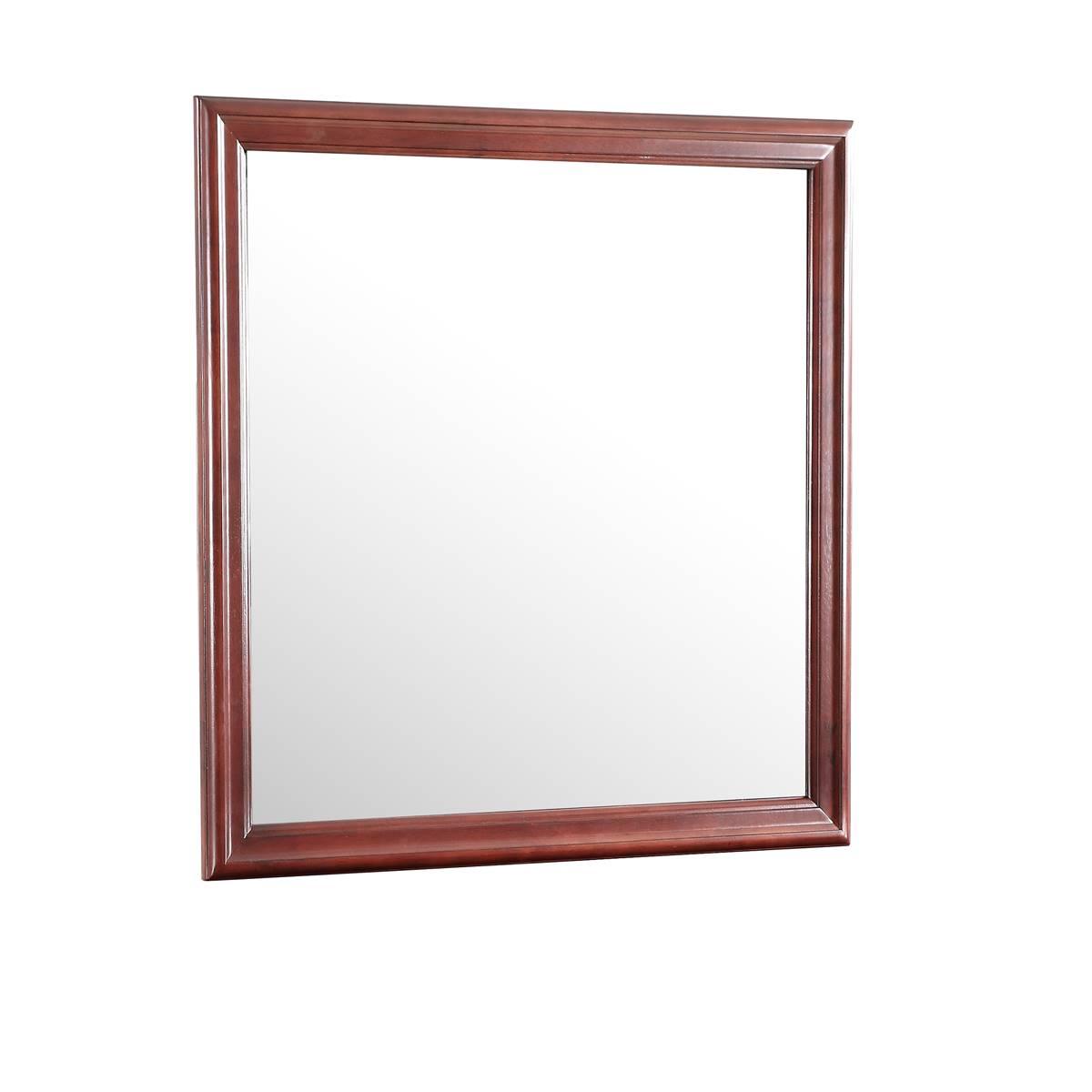 Passion Furniture Classic Square Wood Dresser Mirror - 38x38
