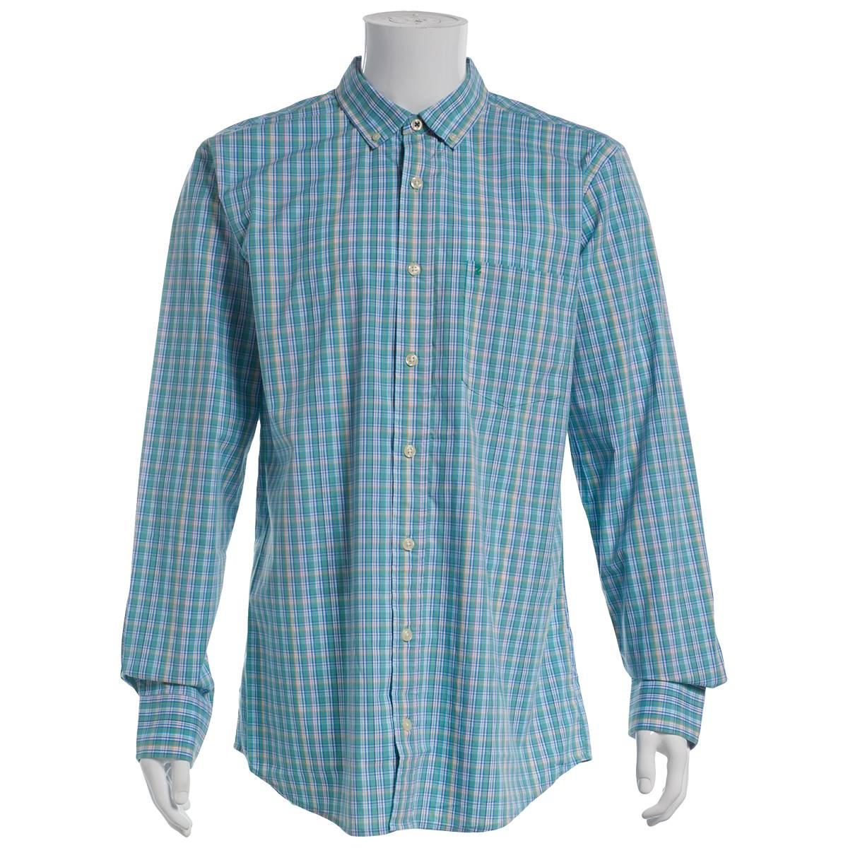 Mens Big & Tall IZOD® Plaid Button Down Shirt - Wasabi