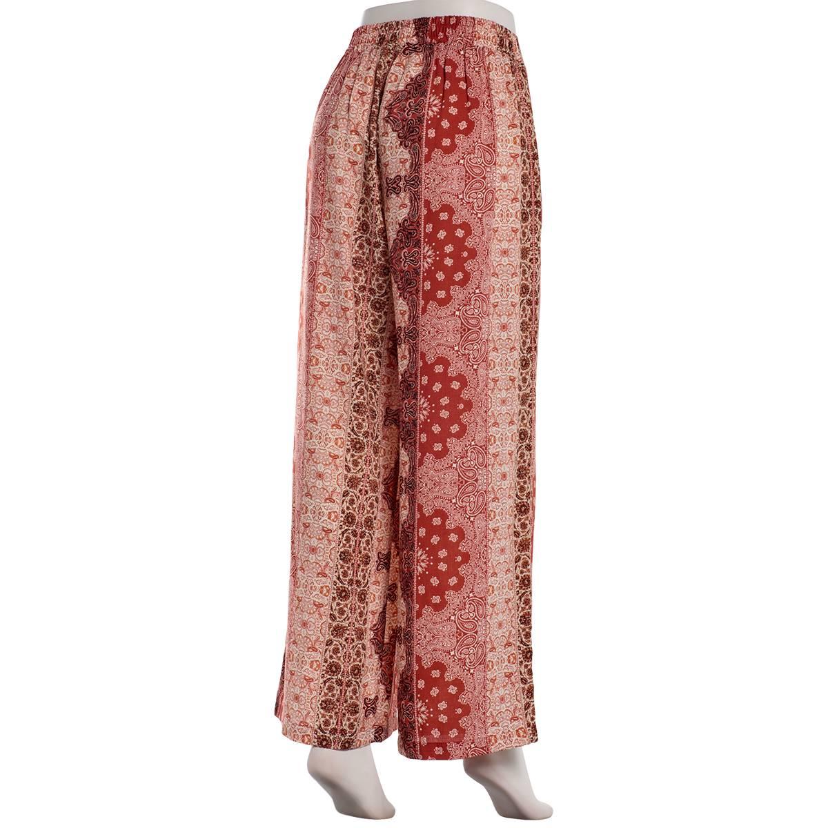 Juniors A. Byer Bandana Print Wide Leg Pants