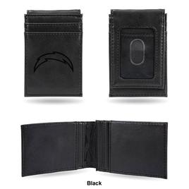 Mens NFL Los Angeles Chargers Faux Leather Front Pocket Wallet
