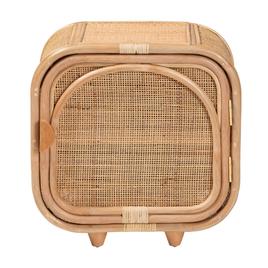 bali & pari Keita Bohemian Natural Rattan Nightstand