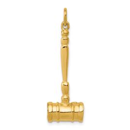 Unisex Gold Classics(tm)14kt Gold 3D Gavel Charm
