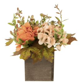 Northlight Floral & Pumpkin Wooden Box Fall Harvest Decoration