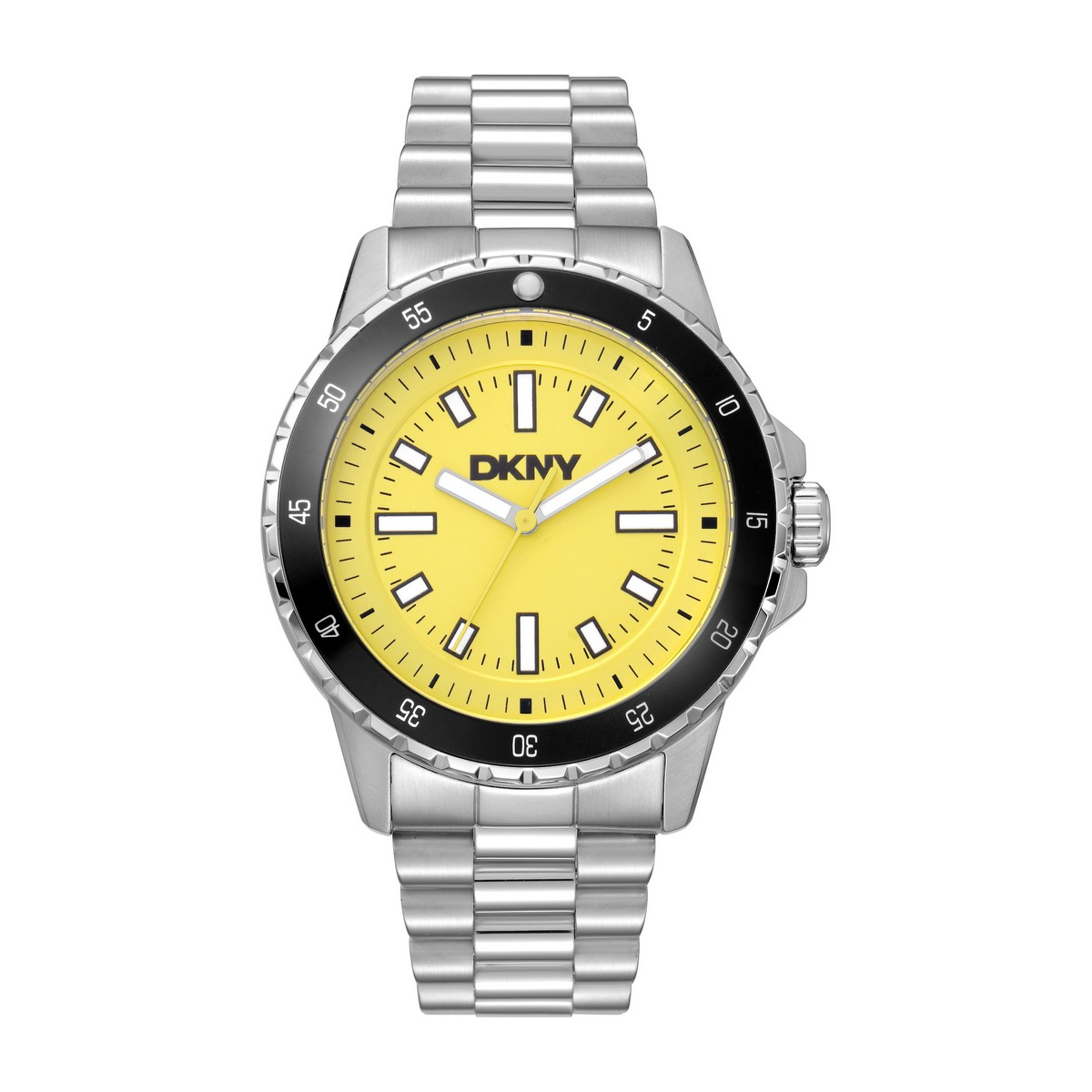 Mens DKNY Sport Watch Yellow Dial Bracelet Watch - DK1G130M0065