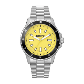 Mens DKNY Sport Watch Yellow Dial Bracelet Watch - DK1G130M0065