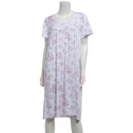 Womens Laura Ashley(R) Short Sleeve Peached Roses Nightgown