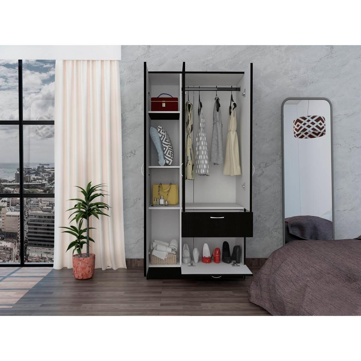 FM FURNITURE Ramblas Black Armoire