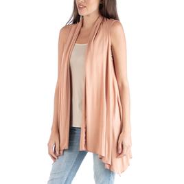 Womens 24/7 Comfort Apparel Draped Sleeveless Cardigan