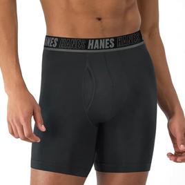 Mens Hanes® Moves 4pk. Performance Boxer Briefs - Blue/Black