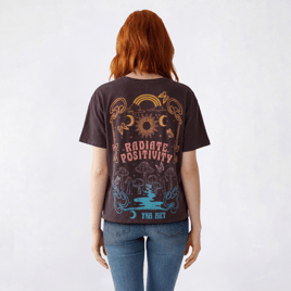 Juniors Plus Attitude Not Included Embroidery Discharge Print Top