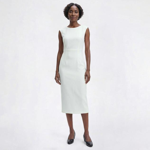 Womens Kasper Sleeveless Solid Sheath Dress