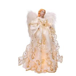 Kurt Adler UL 10-Light 14in. Gold Angel Treetop