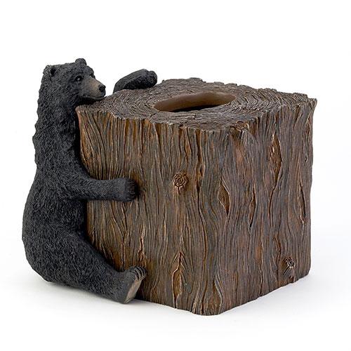 Avanti Black Bear Lodge Tissue Box Cover