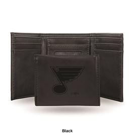 Mens NHL St. Louis Blues Faux Leather Trifold Wallet