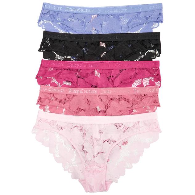 Juniors Juicy Couture 5pk. Jacquard Bikini Panties JC8203-5PKBK
