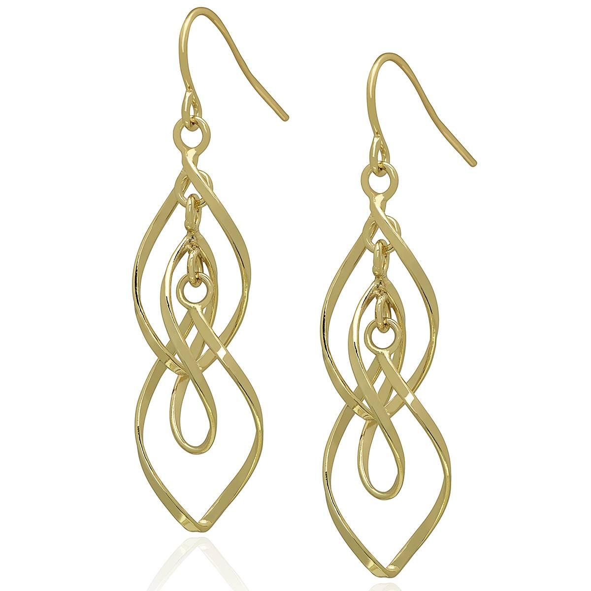 Gianni Argento 14kt. Gold Plated Multi-Drop Spiral Earrings