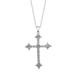 Gianna Argento Silver Plated 1/4ctw. Diamond Cross Pendant