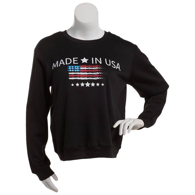 Juniors Green Goddess Made in USA Crew Neck Sweatshirt