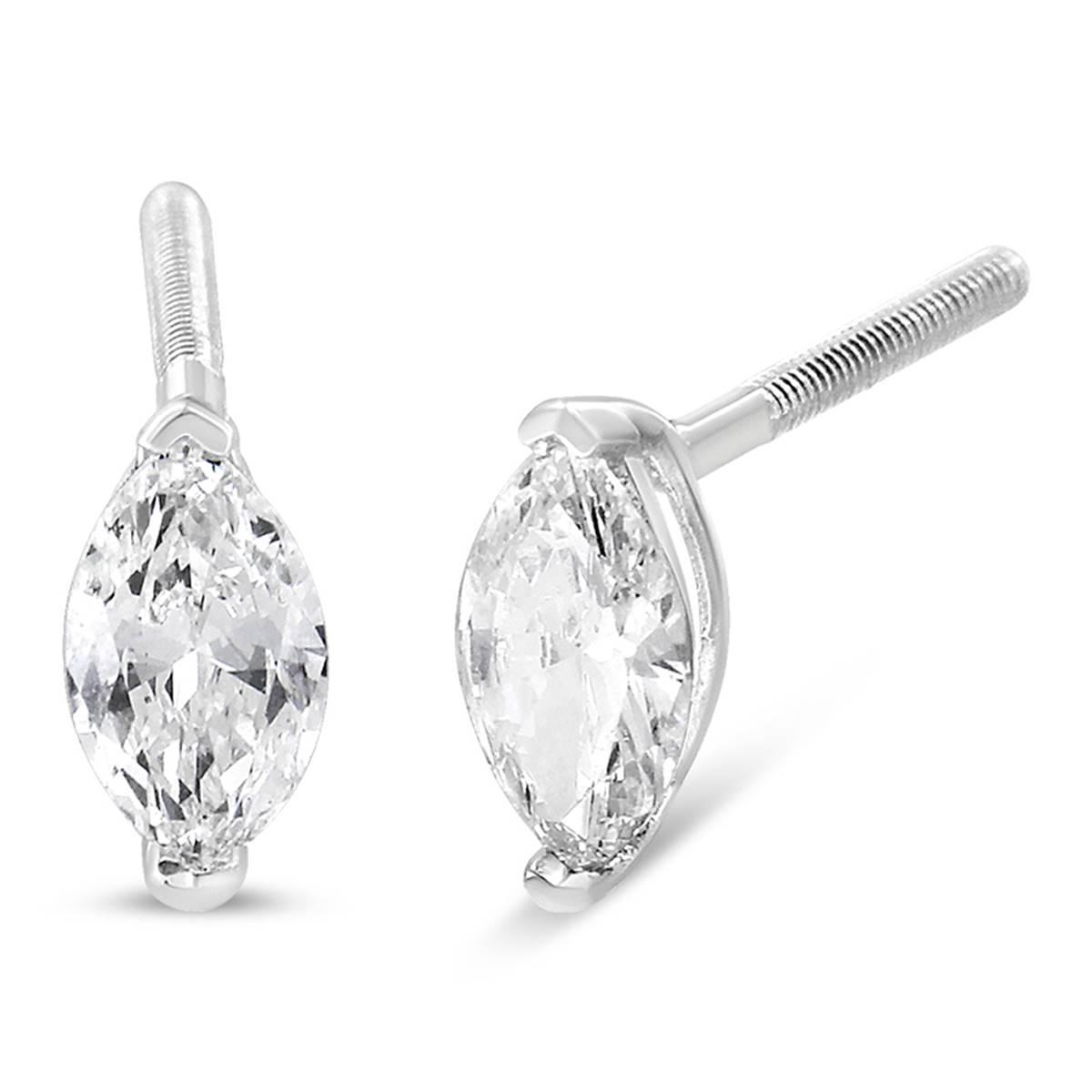 Haus of Brilliance White Gold 1/2ctw. Lab Grown Diamond Earrings