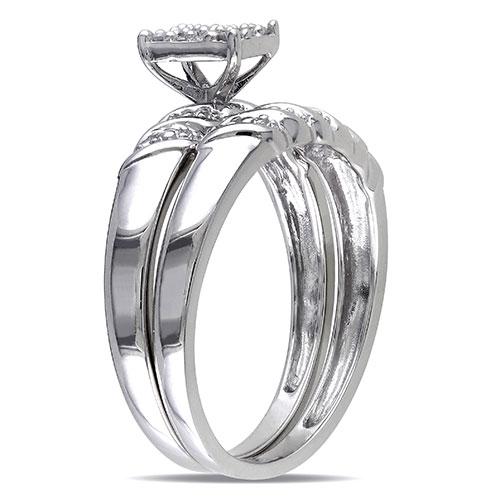 Loveblooms™ 1/10ctw. Round Diamond Bridal Ring Set