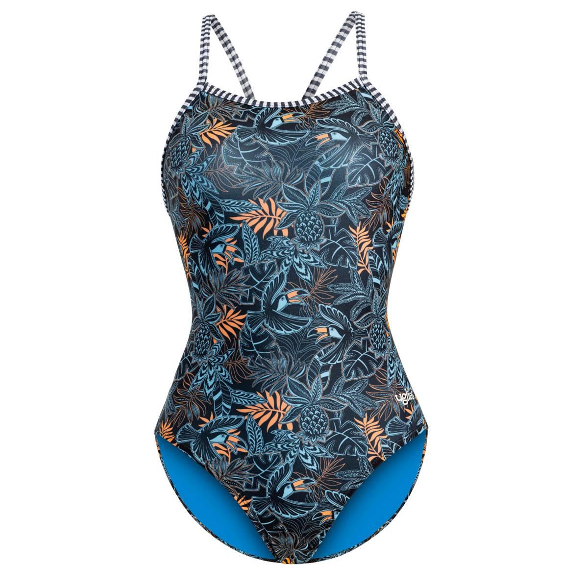 Womens Dolfin® Uglies V-2 Back Hot Tropic One Piece Swimsuit