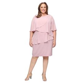 Plus Size SLNY Tier Glitter Knit Dress