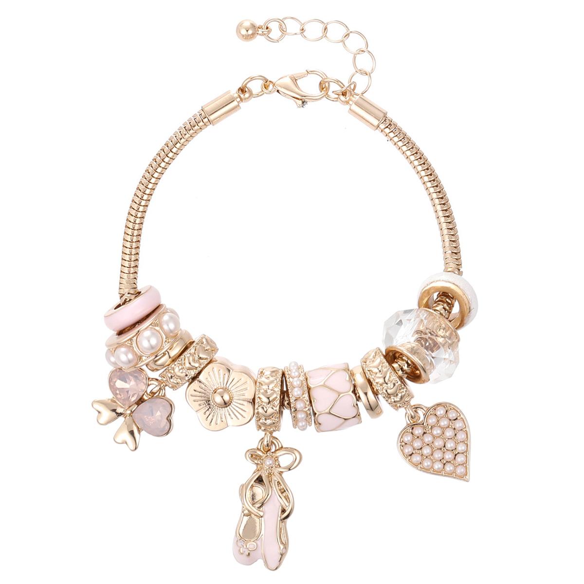 Beautiful Blessings Shoes/Bows/Hearts/Pearl Charm Bracelet