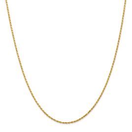 Unisex Gold Classics(tm) 1.3mm. 14kt Diamond Cut Rope 14in. Necklace