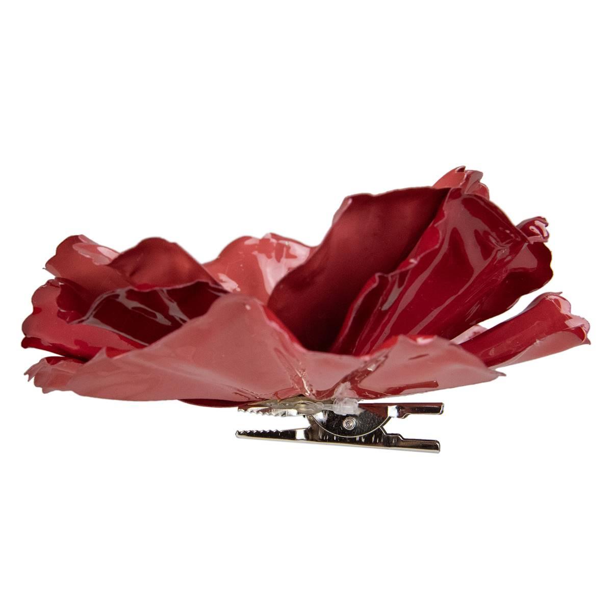 Northlight Seasonal Shiny Coral Pink Poppy Clip Ornament