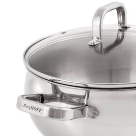 BergHOFF Belly Shape 18/10 Stainless Steel Stockpot w/ Glass Lid