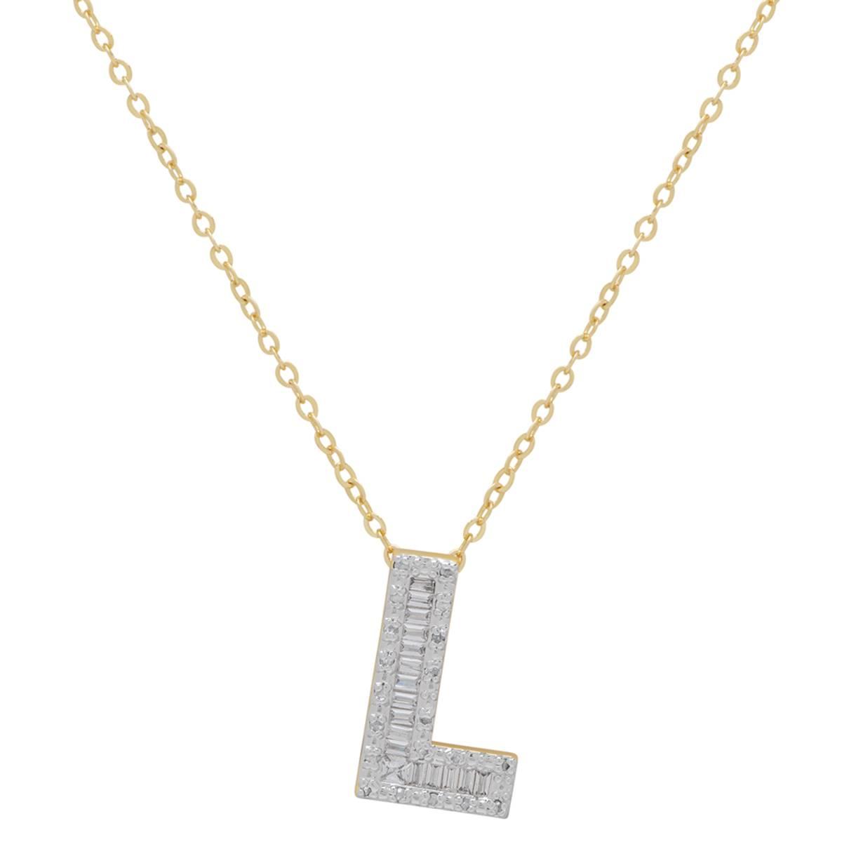 Gianni Argento 14kt. Gold 1/10ctw. Diamond Initial L Pendant