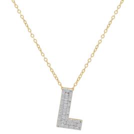 Gianni Argento 14kt. Gold 1/10ctw. Diamond Initial L Pendant
