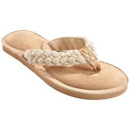 Womens Capelli New York Solid Braided Eva Flip Flops
