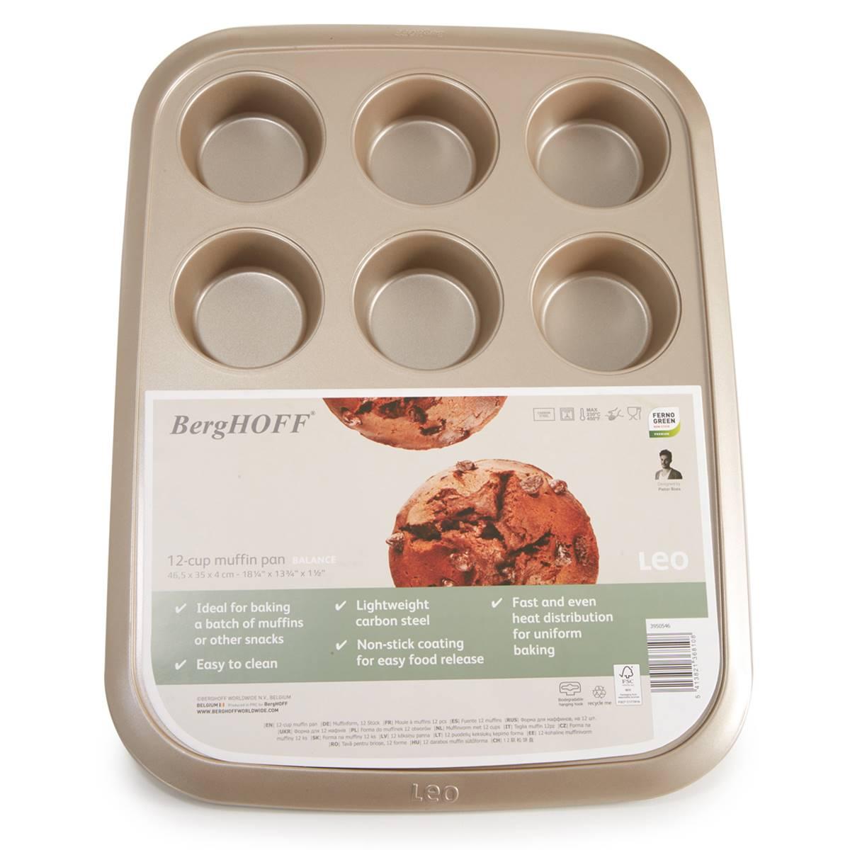 BergHOFF Balance Non-stick Carbon Steel 12-cup Muffin Pan