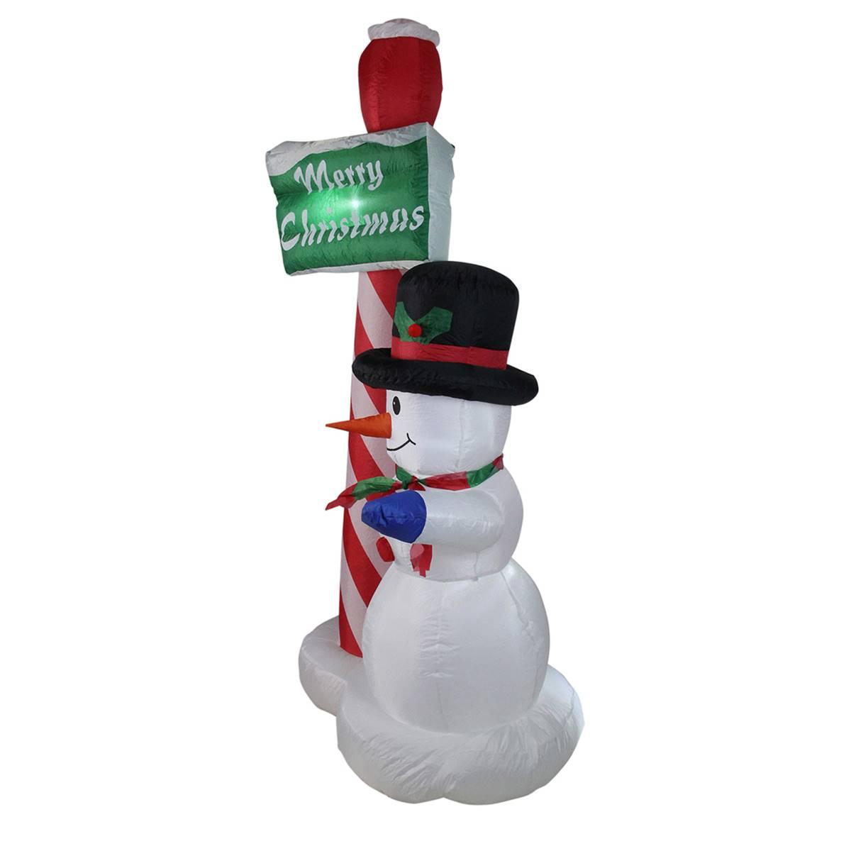 Northlight Seasonal 6ft. Inflatable Snowman With "Merry Christmas