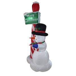 Northlight Seasonal 6ft. Inflatable Snowman With "Merry Christmas