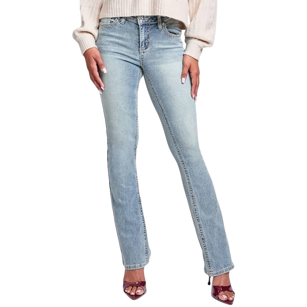 Juniors YMI® Back Pocket Embroidered Bootcut Jeans