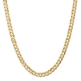 Mens Gold Classics™ 6.75mm. 14k Open Concave Curb Chain Bracelet