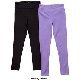 Girls (7-12) 90 Degree(R) by Reflex 2pk. Everyday Straight Leggings